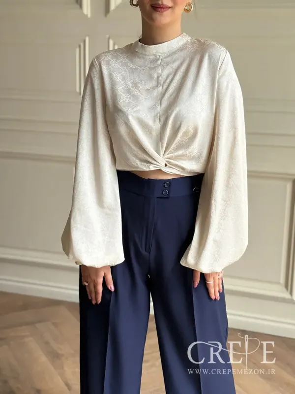 شومیز کراپ جلو گره 