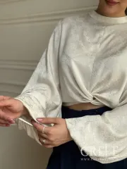 شومیز کراپ جلو گره 