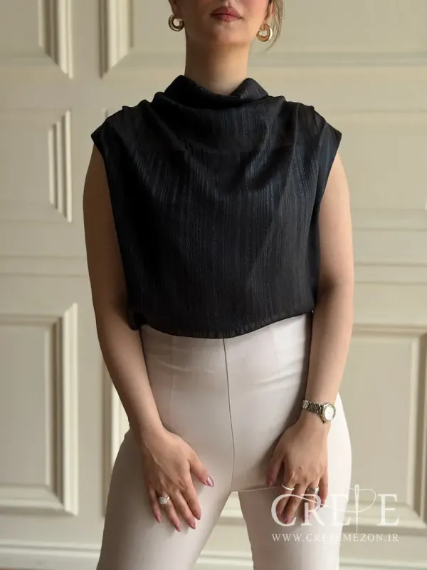 تاپ حریر دو تیکه طرحدار 