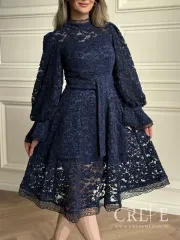 پیراهن آستین کلوش گیپور مخمل