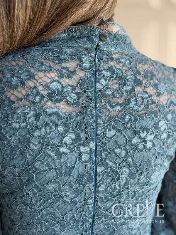 پیراهن آستین کلوش گیپور مخمل