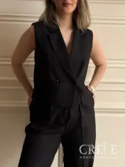 جلیقه شلوار دو دکمه جیب نما