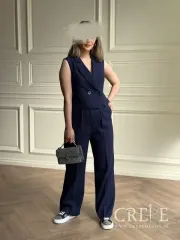 جلیقه شلوار دو دکمه جیب نما