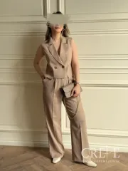 جلیقه شلوار دو دکمه جیب نما