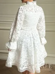 پیراهن آستین کلوش گیپور مخمل