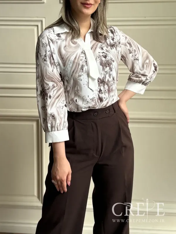 شومیز طرح کروات طرحدار