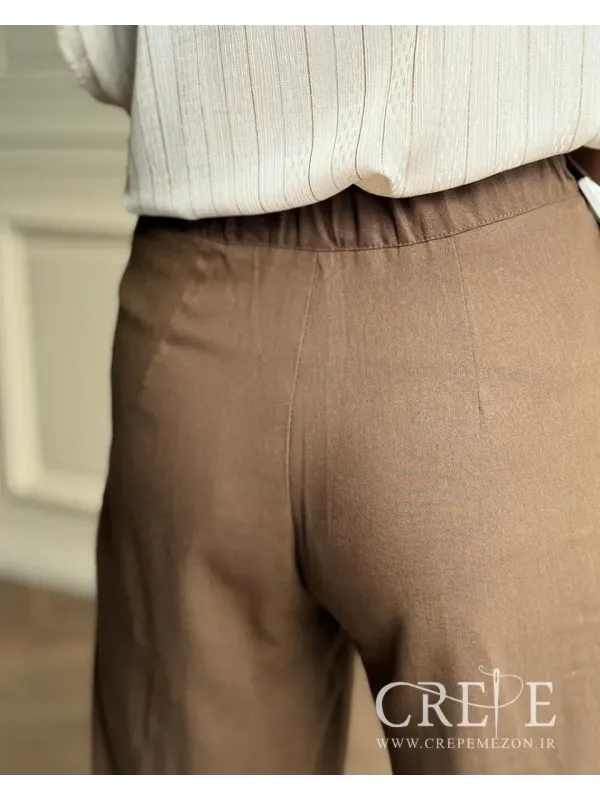 شلوار لینن بغل دکمه قد 112