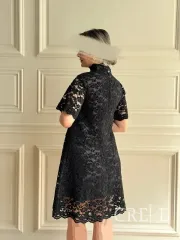 پیراهن آستین کوتاه گیپور مخمل