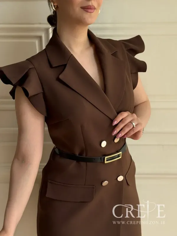 پیراهن کتی آستین چیندار