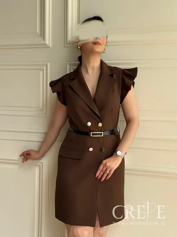 پیراهن کتی آستین چیندار