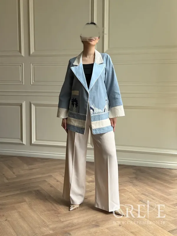 مانتو لینن سوزن دوزی هزار و یک شب