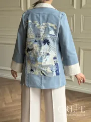 مانتو لینن سوزن دوزی هزار ویک شب