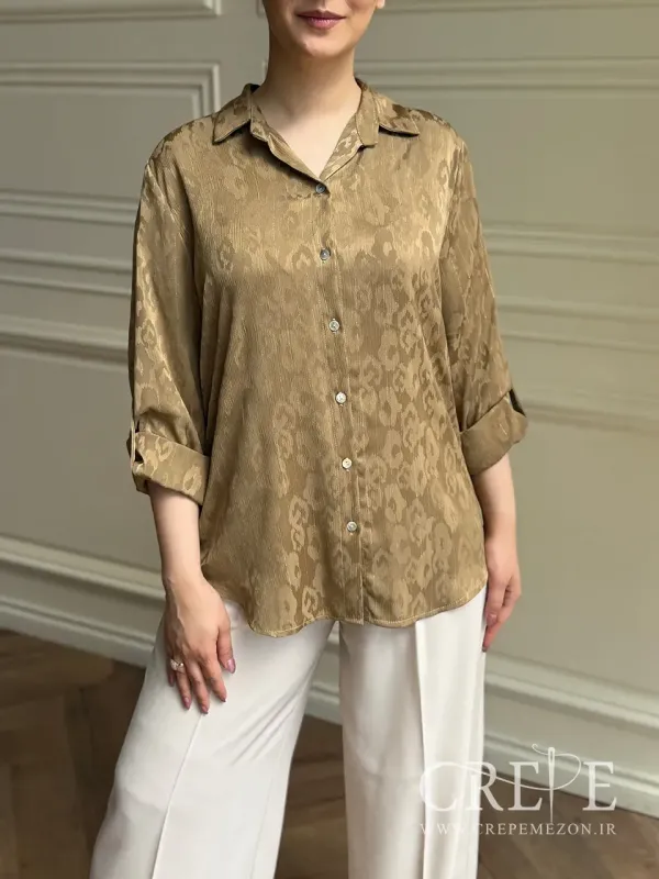 شومیز جلو دکمه طرحدار