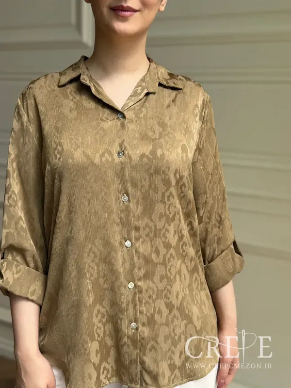 شومیز جلو دکمه طرحدار