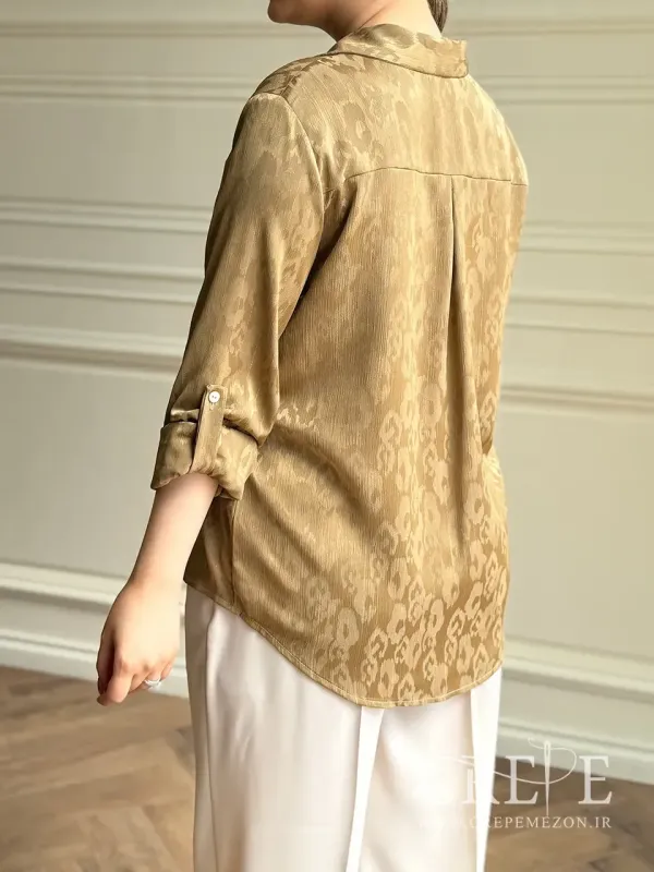 شومیز جلو دکمه طرحدار