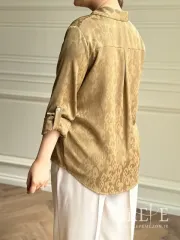 شومیز جلو دکمه طرحدار