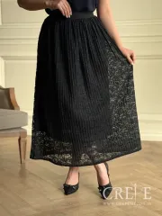 دامن راسته پلیسه گیپور قد 88