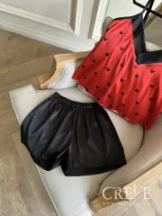 تاپ شلوارک قلبی یقه هفت