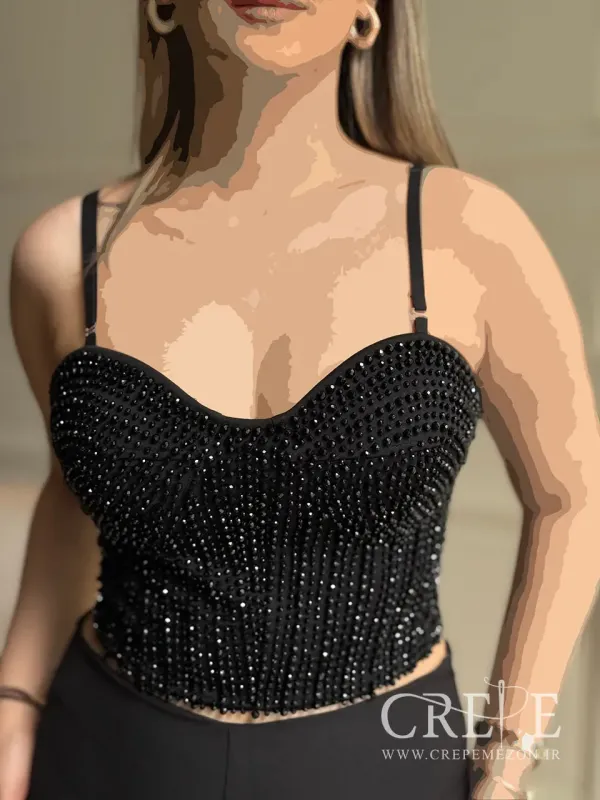 نیمتنه مجلسی سنگ دوزی