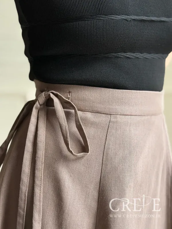 دامن ترک لینن گره ای قد 94