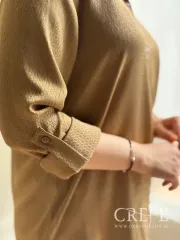 شومیز ساتن سیلک طرح زنجیری زری دار 