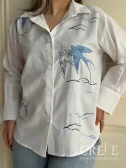 شومیز لینن سوزن دوزی پرستو قد 66 