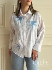 شومیز لینن سوزن دوزی پرستو قد 66 