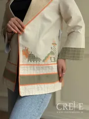 مانتو لینن سوزن دوزی هزار و یک شب