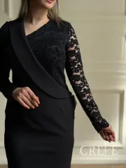 پیراهن چپ وراستی یکطرفه گیپور مخمل