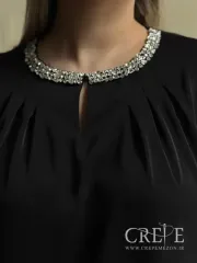 شومیز جلو پیله یقه نگینی