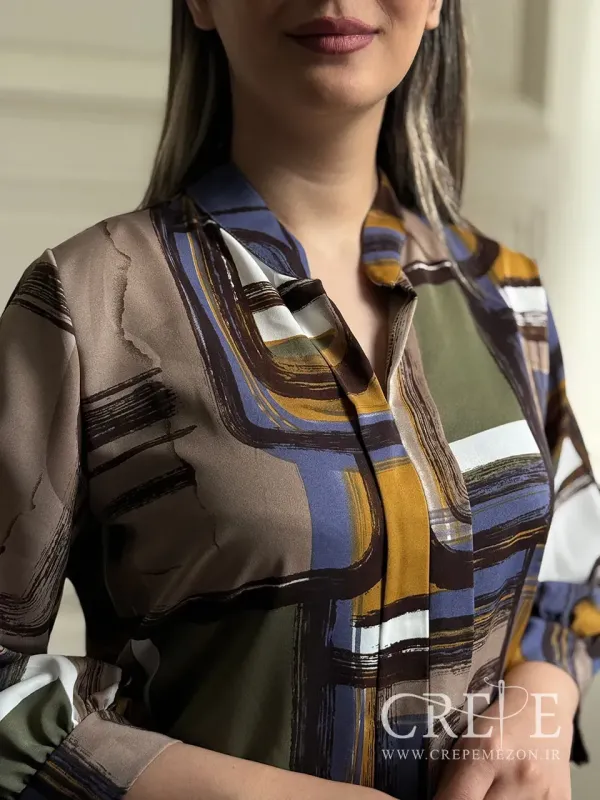 شومیز طرحدار دو پیله