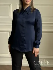 شومیز دکمه مخفی یقه خرگوشی