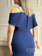 پیراهن کوتاه یقه پاپیونی نگینی