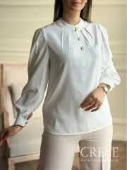 شومیز یقه پیله دار سه دکمه