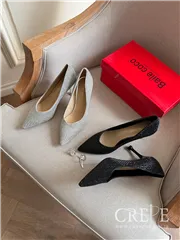 کفش مجلسی تمام نگین پاشنه 7 سانت