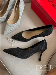 کفش مجلسی تمام نگین پاشنه 7 سانت