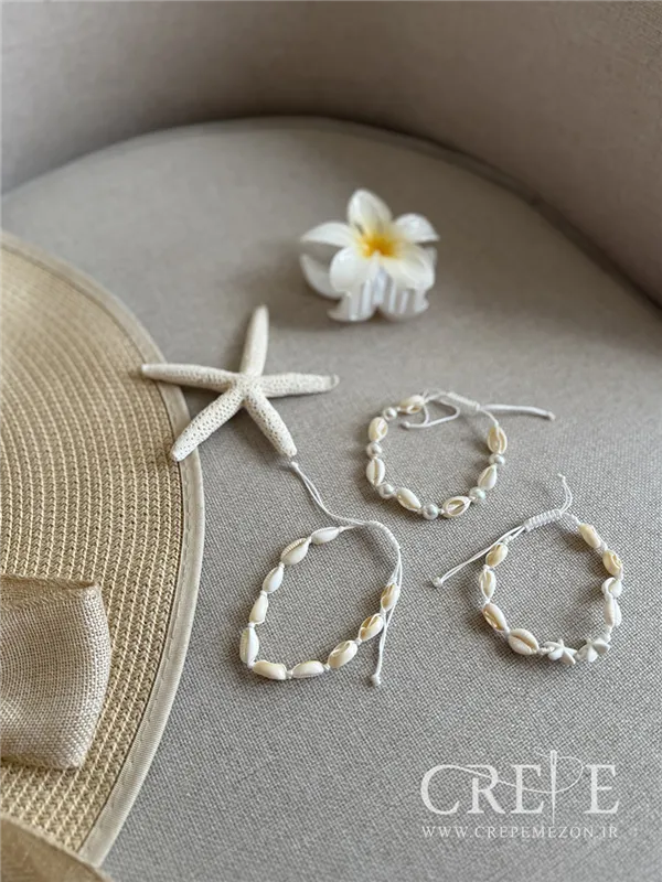 دستبند پابند صدفی