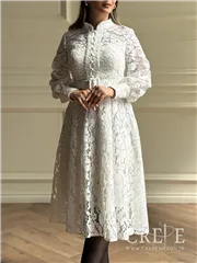 پیراهن گیپور جلو دکمه