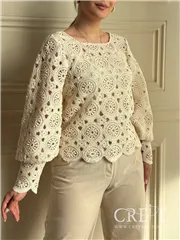 شومیز مجلسی قلاب بافی 