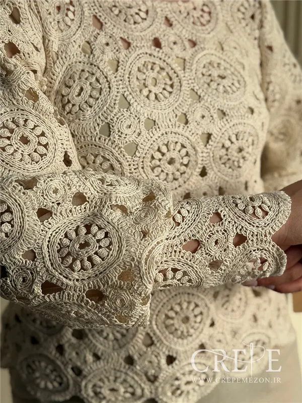 شومیز مجلسی قلاب بافی 