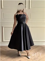 پیراهن کوتاه صدفی ساتن آمریکایی