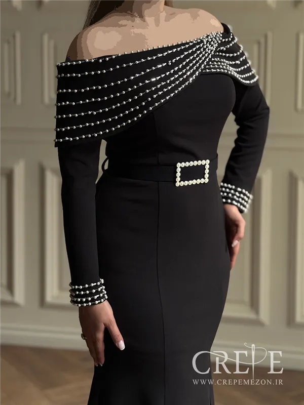 ماکسی والن دار مرواریدی 