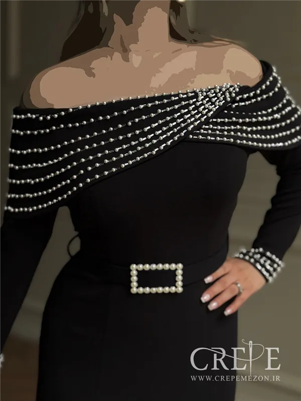 ماکسی والن دار مرواریدی 