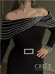 ماکسی والن دار مرواریدی 