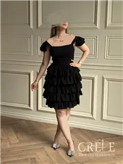 پیراهن عروسکی دامن چین دار