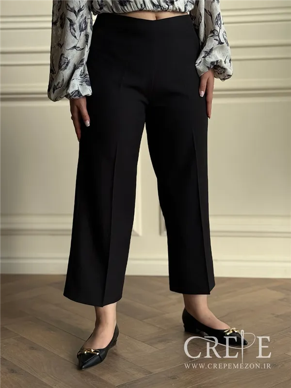 شلوار لینن نیم بگ قد 90