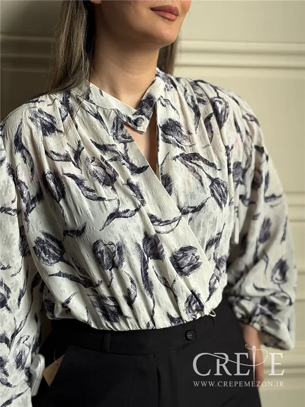 شومیز کراپ گلدار