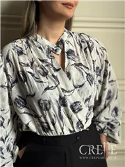 شومیز کراپ گلدار