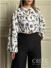 شومیز کراپ گلدار