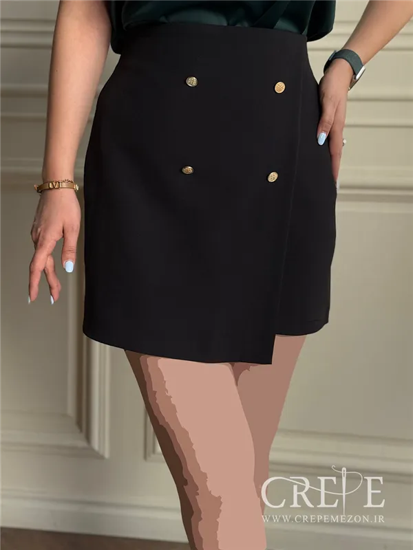 دامن جلو دکمه نما قد 40